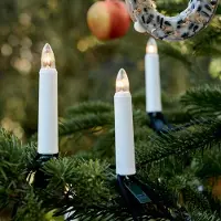 Hellum Lichterkette Weihnachtsbaum außen 20 teilig, Germany, Riffelkerzen, Glühfaden 842012