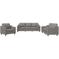 vidaXL 3-tlg. Sofagarnitur mit Kissen Taupe Stoff