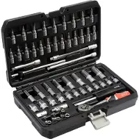 YATO YT-14501, Steckschlüssel-Set, 56 Stück(e), Chrom, Chrom-Vanadium-Stahl, 1,85 kg