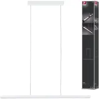 Paulmann Lento LED-Pendelleuchte, weiß, 100cm up/down, dim. - , Lento, dimmbar, Weiß, für Wohnzimmer, Aluminium, Modern