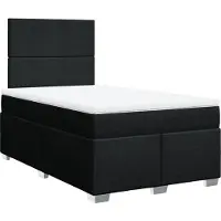 Syfax Boxspringbett mit Matratze Schwarz 120x200 cm Stoff