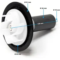 SunSun Ersatzteil für Schwimmbadpumpe Rotor vormontiert, leistungsstarke Poolfilteranlage, Filterpumpe mit hoher Förderleistung, robuste Pool Pumpe