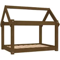 Syfax Hundebett Honigbraun 81x60x70 cm Massivholz Kiefer