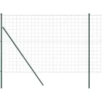 vidaXL Bodenmontierter Euro-Zaun 10 x 1,6 m PVC-beschichteter Stahl