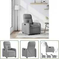 The Living Store Relaxsessel Hellgrau Stoff