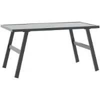 Syfax Garten-Couchtisch Schwarz 90x45x35 cm Pulverbeschichteter Stahl