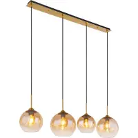 Globo Lighting Hängeleuchte Metall messingfarben matt, 4x E27