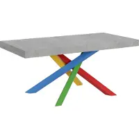 Itamoby Ausziehtisch 200/460x90 cm Volantis Beton mehrfarbig Beine 4/B
