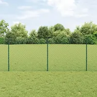 Syfax Zaun mit Pfosten Grün