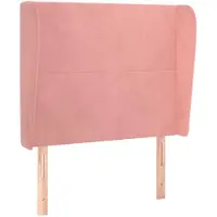 Syfax Kopfteil mit Ohren Rosa 83x23x118/128 cm Samt