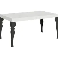 Itamoby Ausziehbarer Tisch 90x160/264 cm Paxon White Ash Anthrazit Gestell