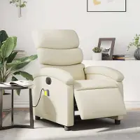 Prolenta Maison Exclusive - Massagesessel Elektrisch Creme Kunstleder