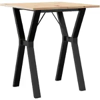 vidaXL Esstisch Y-Gestell 60x60x75 cm Massivholz Kiefer und Stahl