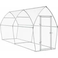 Syfax Hühnerkäfig Silbern 400x105x182 cm Verzinkter Stahl