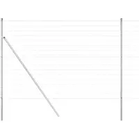 vidaXL Bodenmontierter Euro-Zaun 10 x 1,6 m Verzinkter Stahl Silber