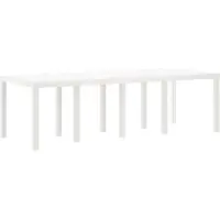Syfax Gartentisch Weiß 250 x 100 x 73 cm Poly-Rattan