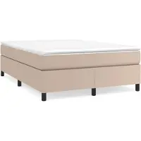 Syfax Boxspringbett Matratze Cappuccino-Braun 160x200 cm Kunstleder