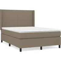Syfax Boxspringbett mit Matratze Taupe 140x190 cm Stoff