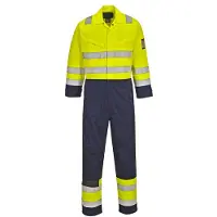 Portwest MV28 Warnschutz MODAFLAME Overall Yellow/Navy Gr. XL
