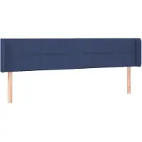 Syfax Kopfteil mit Ohren Blau 163x16x78/88 cm Stoff