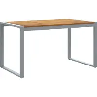 Syfax Gartentisch Grau 140 x 80 x 75 cm Massivholz Akazie
