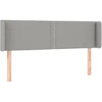 Syfax Kopfteil mit Ohren Hellgrau 147x16x78/88 cm Stoff