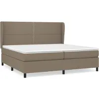 Syfax Boxspringbett mit Matratze Taupe 200x200 cm Stoff
