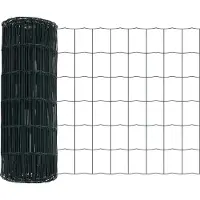 vidaXL Eurozaun 0,8 x 25 m PVC-beschichtetes Eisen Grün