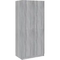 Syfax Kleiderschrank Grau Sonoma 80x52x180 cm Holzwerkstoff