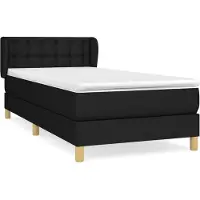 Syfax Boxspringbett mit Matratze Schwarz 90x190 cm Stoff