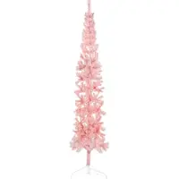 Syfax Künstlicher Halb-Weihnachtsbaum mit Ständer Schlank Rosa 210 cm