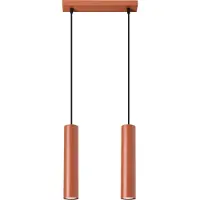 Sollux Pendelleuchte LAGOS 2 roter Ocker 2xGU10 10W Stahl 105x6x30cm