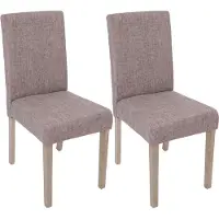 Mendler 2er-Set Esszimmerstuhl Littau, Stuhl Küchenstuhl Textil, grau, Beine Struktur - Eiche