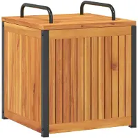 vidaXL Gartenbox 45x45x45/53 cm Massivholz Akazie und Stahl
