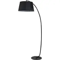 HOMCOM Stehlampe Wohnzimmer Stehleuchte mit Lampenschirm aus Stoff, Fußschalter