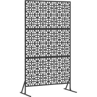 Syfax Sichtschutz Schwarz 100 x 50 x 180 cm Stahl