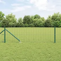Syfax Zaun mit Pfosten Grün 0,8 x 25 m Stahl