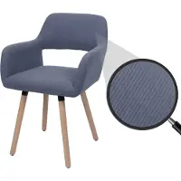 Mendler Esszimmerstuhl MCW-A50 II, Stuhl Küchenstuhl Polsterstuhl, Holz Stoff/Textil Cord (400g/m²) MVG dunkelgrau