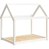 Syfax Hundebett Weiß 111x80x100 cm Massivholz Kiefer