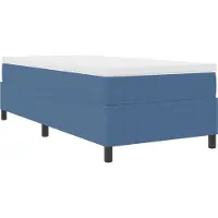 Syfax Plattformbettgestell Blau 100 x 200 cm Cordstoff