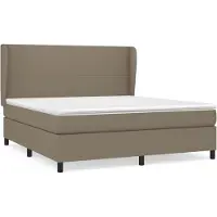 Syfax Boxspringbett mit Matratze Taupe 160x200 cm Stoff