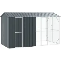 vidaXL Vogelkäfig Anthrazit 430 x 208 x 247 cm Verzinkter Stahl