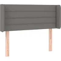 Syfax Kopfteil mit Ohren Dunkelgrau 103x16x78/88 cm Stoff