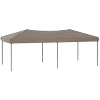 Syfax Partyzelt 3x6 m Taupe Faltbar UV- & wasserabweisend, robustes Gestell