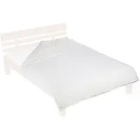 Relaxdays Bettdecke, 155x220 cm, 4 Jahreszeiten Decke, Standard 100, Polyester, Schlafdecke Sommer, Winter, weiß