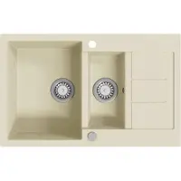 Syfax Granitspüle Doppelbecken Beige