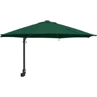 Syfax Garten-Sonnenschirm Grün 248 x 248 x 148 cm Polyester und Stahl