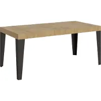 Itamoby - Ausziehtisch 200/304x90 cm Flame Eiche Natur Tischbeine Anthrazit