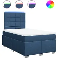 Syfax Boxspringbett mit Matratze Blau 120x200 cm Stoff