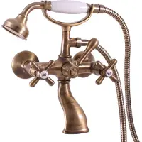 RAV copy of Badewannenarmatur MORAVA RETRO in Chrom, Chrom-Gold oder Messing SLEZAK